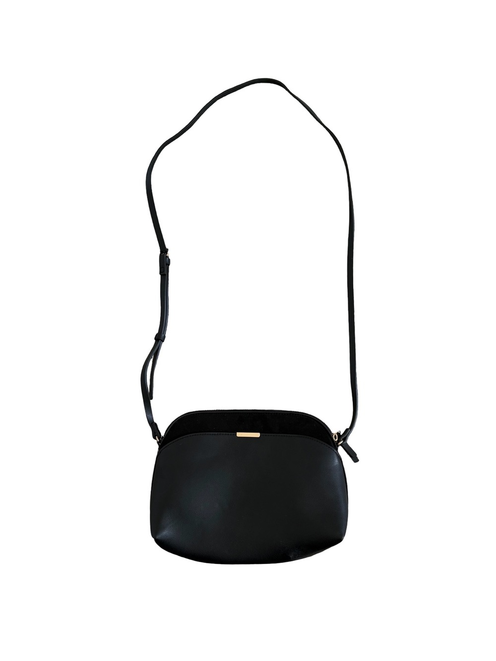 H&M Black Crossbody Bag with Gold Detail